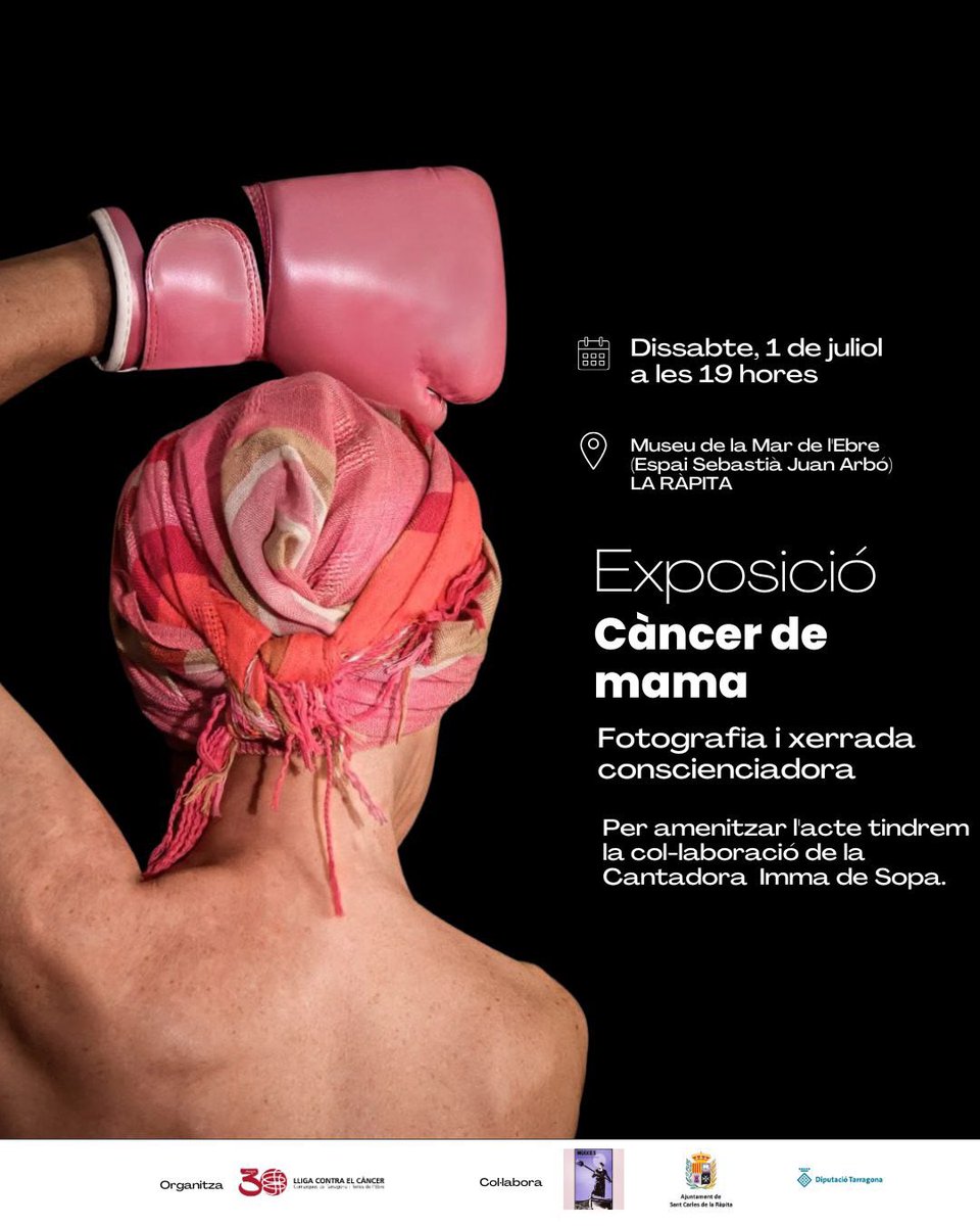 📸 El proper dissabte, 1 de juliol, tindreu una nova oportunitat de veure l'exposisicó fotogràfica sobre el càncer de mama, aquesta vegada a La Ràpita. No us la perdreu!❤️