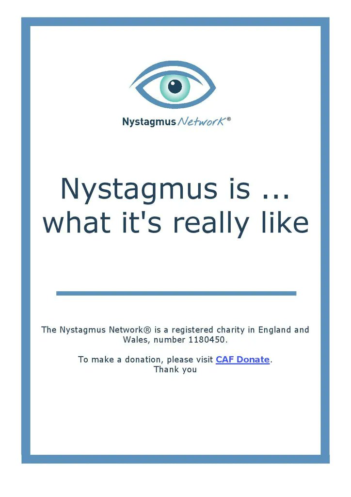 Nystagmus Network on Twitter "What's Nystagmus really like? If you