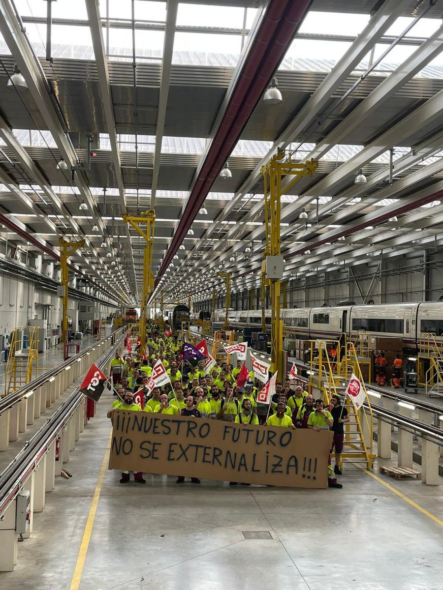 Por todo esto, los próximos días 29 de junio y 5 de julio se ha convocado concentraciones en todos los talleres de esta empresa del Estado español. 

Es el modo en el que vamos a empezar una nueva #Lucha para hacernos escuchar: NO A LA PRIVATIZACIÓN DE LOS SERVICIOS PÚBLICOS.