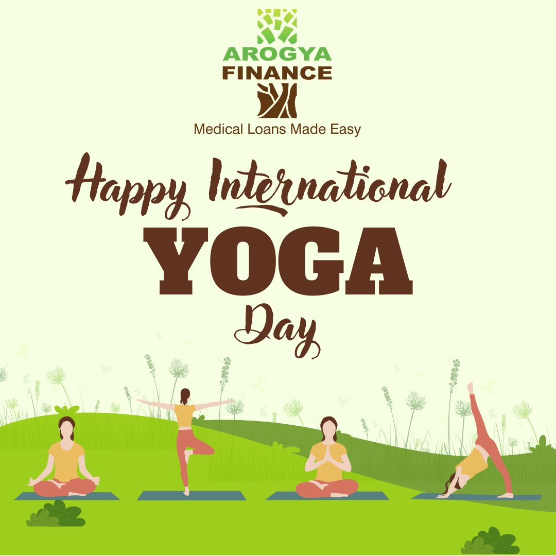 arogyafinance's tweet photo. Unlock the power within and embrace a healthier, balanced life. Happy International Yoga Day from Arogya Finance.🧘‍♀️🌞
.
.
#InternationalYogaDay #yoga #fitnesslife #arogyafinance #medicalloans #finance https://t.co/yvATBJ0QRu