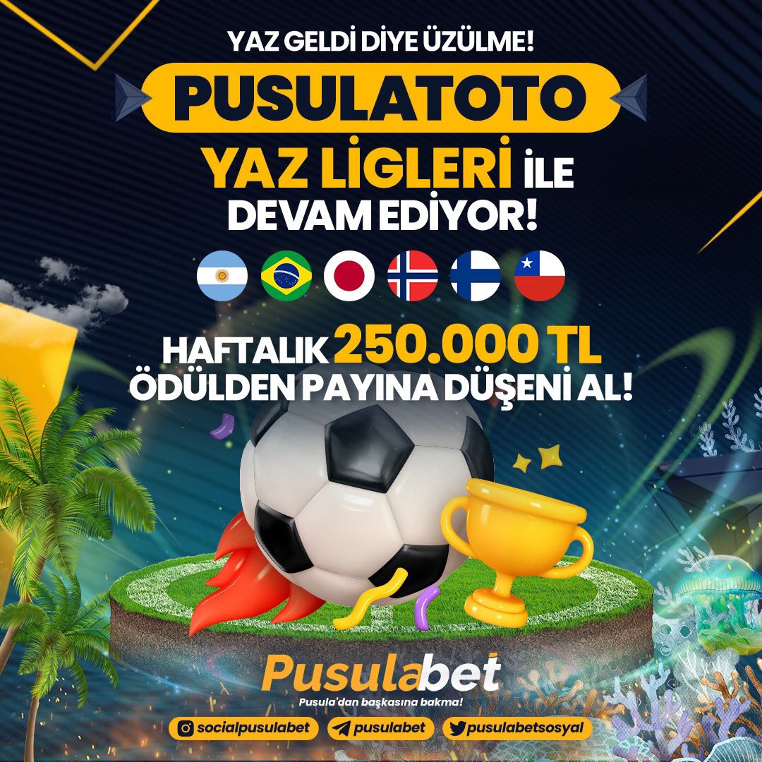 #Pusulatoto severler burada mı? Bu gönderimizi RT yapıp 3 arkadaşını etiketleyen 50 şanslı üyemiz 20 SweetBonanza FS Kazanıyor😎

Spor tahmin yarışması Yaz Ligleri ile kaldığı yerden devam ediyor!  ⚽️

👉Hemen: pusulatoto.com adresine gir Tahminini yap 
250.000 TL'den