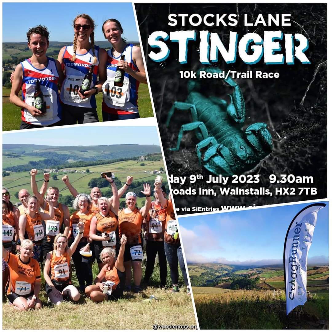 Stocks lane stinger on Sunday 9th July.
A 10k multi terrain route around the beautiful Luddenden Valley finishing with the climb up Stocks Lane.
Earn your beer/coke/fruit/cash prize for record holders by pre entering using the link below....
sientries.co.uk/event.php?even…