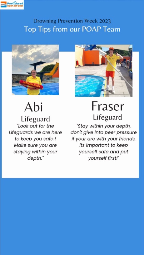 Here’s day 2 in our week of #drowningprevention tips from our super staff - up today it’s Abi &amp; Fraser