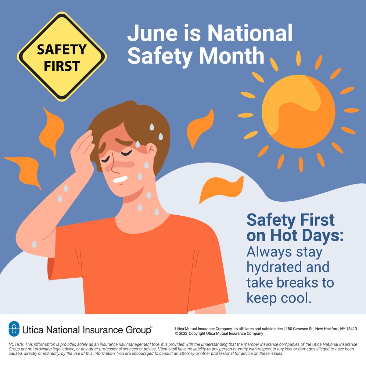 June is National Safety month and summer is in sight! 

Heat-related illnesses can affect anyone. Be prepared, especially if you work or play outdoors.

#NationalSafetyMonth #HeatStress #HeatIllness #Safety