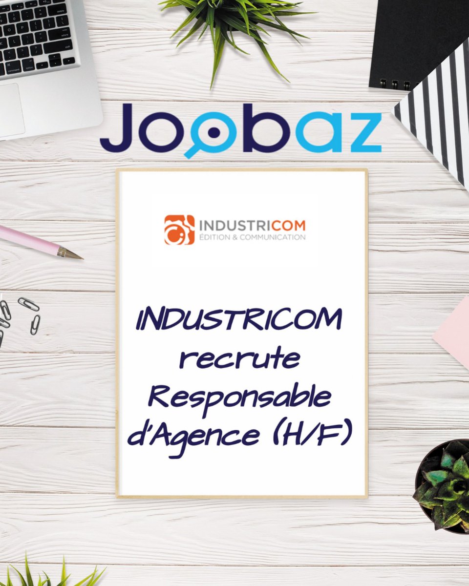 INDUSTRICOM recrute Responsable d’Agence (H/F)

joobaz.com/job/industrico…

#recrutement #recruitement #recrutementmaroc #emplois #offresdemploi #emploimaroc #hiring #hiringnow #job #joobaz #joobazmaroc #Responsable_agence