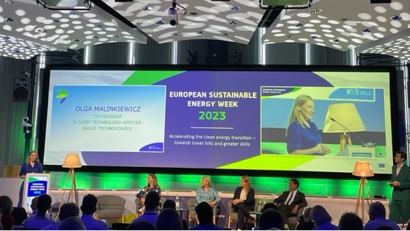 In the opening session of #EUSEW2023, the energy industry was represented by a young innovative researcher <a href="/olgasauletech/">Olga Malinkiewicz</a>
This shows the need for bringing European research to the market more rapidly, in order to secure the #greentransition

#openentrepreneurship