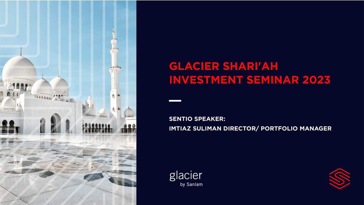 As @GlacierBySanlam partners we are proud to have Sentio Director & Portfolio Manager @ImtiazSuliman & Head of Retail Distribution Verlyn Troskie representing us at this event. #Shariah #shariahinvestment #shariahlaw #shariahinvesting