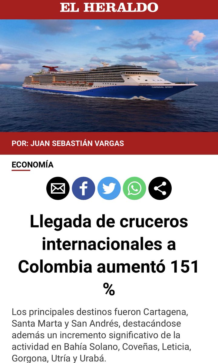 DavidPorrasP's tweet photo. #AvanzaElCambio y los indicadores económicos lo ratifican:

💵 El SUPER PESO colombiano es la segunda moneda MÁS FUERTE DEL MUNDO y la más revaluada de America Latina.

📉 La POBREZA multidimensional BAJÓ de 16% a 12,9%.

📈 AUMENTA EL EMPLEO ya se han creado más 1.1 millones de puestos de trabajo, 196.000 en el sector turismo y 184.000 en agricultura. El desempleo bajó a 10%.

🧳 AUMENTA TURISMO y supera los niveles de prepandemia.

🚢 AUMENTÓ en un 151% la llegada de CRUCEROS INTERNACIONALES.