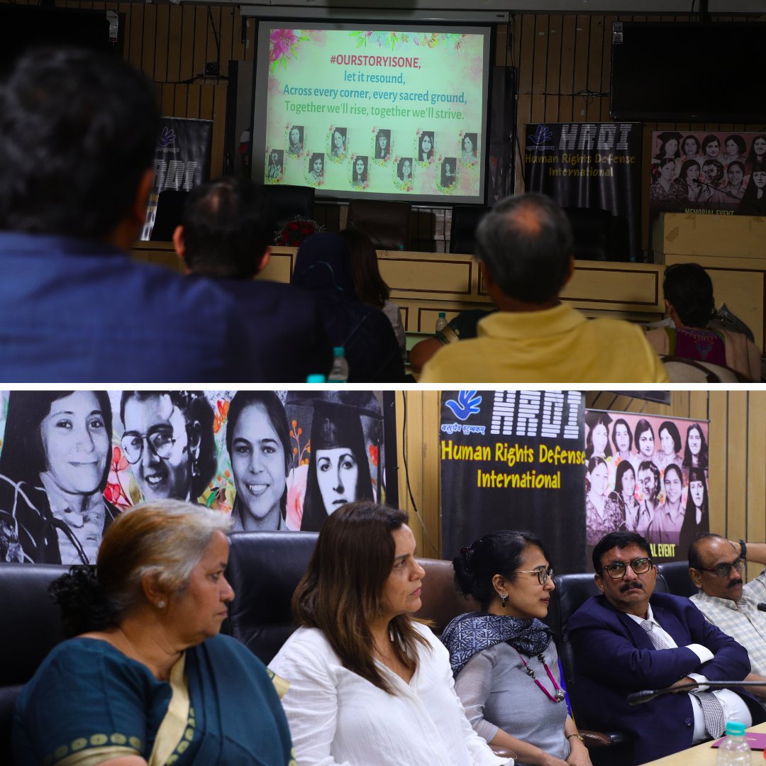 BahaiOPAIndia's tweet photo. A memorial event was organised at Indian Law Institute, New Delhi, by Human Rights Defense International and Office of Public Affairs of the Baha'is of India, to commemorate the 40th anniversary of the execution of 10 Baha'i women in Shiraz, Iran 
#OurStoryIsOne https://t.co/mA1aSxaphl