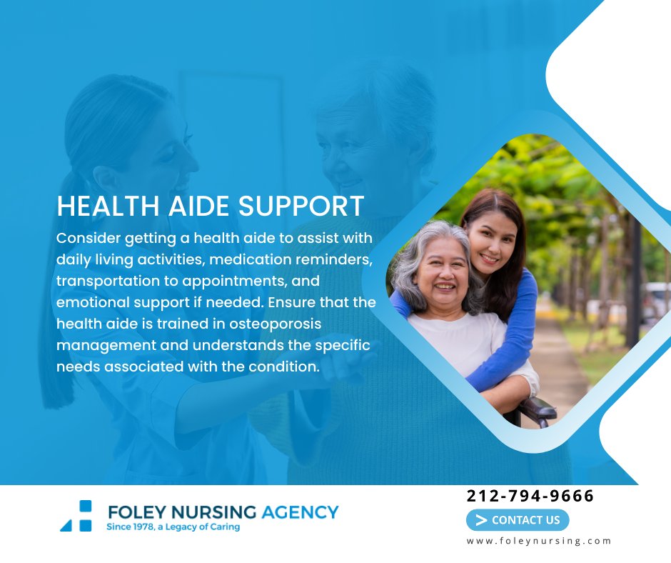 Discover insights and tips to manage osteoporosis while nurturing robust bones. Trust Foley Nursing for exceptional health aide services, prioritizing comfort, safety, and quality of life. Ensure health and happiness now with compassionate support.