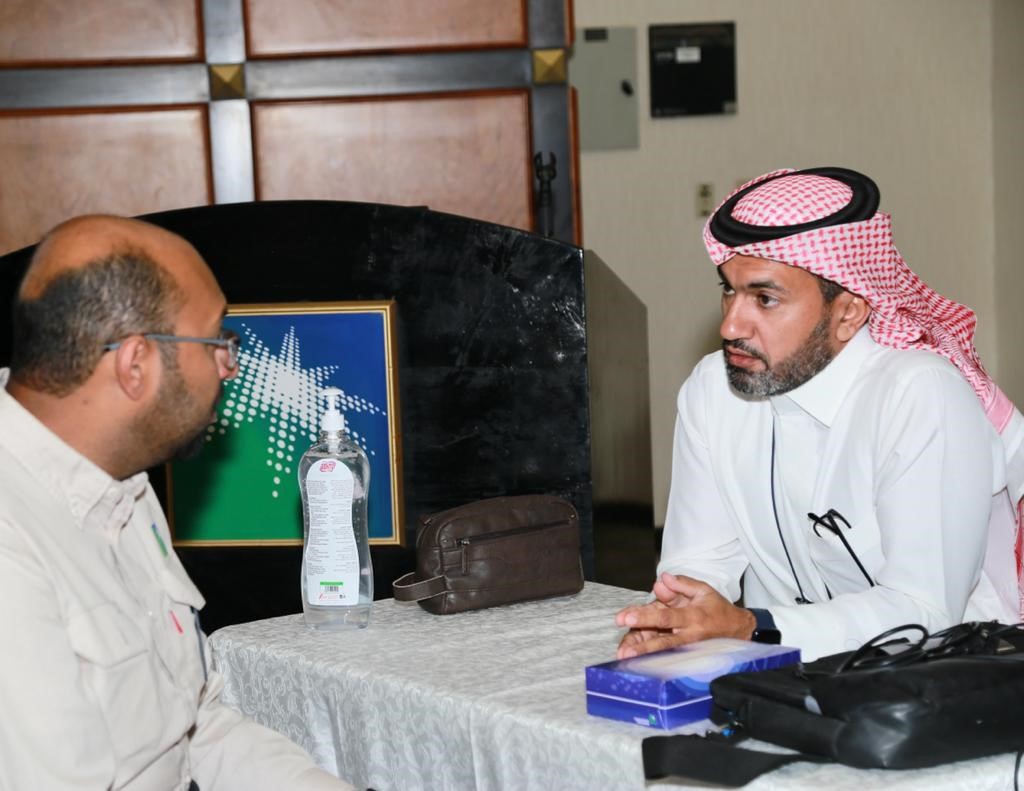 JHopkinsSaudi's tweet photo. زار فريق المنطقة الجنوبية للرعاية الصحية في جاها موظفي أرامكو في منطقة حوية لزيادة الوعي حول العديد من الحالات الصحية المزمنة الشائعة.
 
خضع أكثر من 200 شخص لفحوصات الصحة والعافية، مع تحديد العديد من عوامل الخطر. لا تنتظر زيارتنا. احجز فحصك مع الرعاية الأولية. https://t.co/vekPZpvwTc