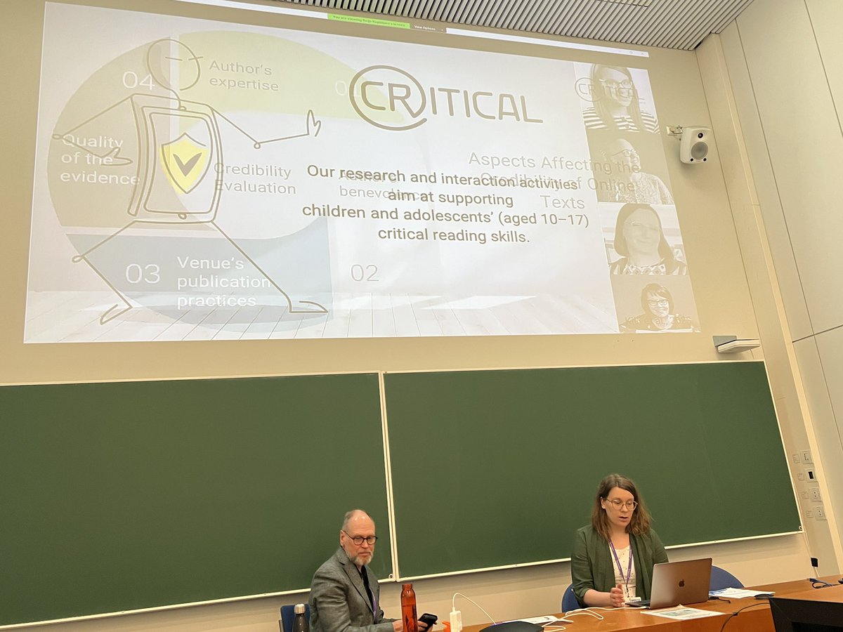 <a href="/Educritical/">CRITICAL</a> project, educating students as critical online readers <a href="/rkupiainen/">Reijo Kupiainen</a> &amp; <a href="/LauraKanniainen/">Laura Kanniainen</a> #eurodig2023