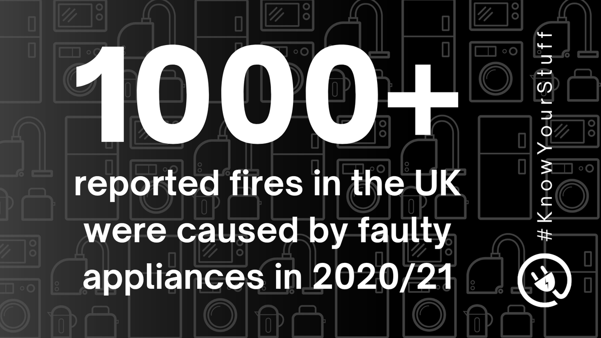 InfooHome's tweet photo. According to the @ukhomeoffice, over a thousand of all reported fires were caused by faulty appliances in 2020/21. Minimise the risk of fires in your home by registering your appliances through the #Infoo app 📲 https://t.co/WK2pBxB0px #KnowYourStuff https://t.co/LFMwlHyshv
