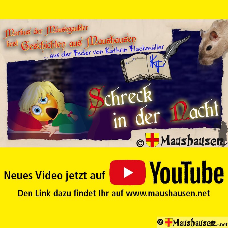 Ab sofort erfahrt ihr was für ein Schreck Kathrin in jener Nacht bekommen hat. 
youtu.be/Ff_W0IJ5U-Q
#Mäuseroulette #youtube #SpielmitderMaus #Mäusespiel #Maushausen #Gauklermaus #Mäusegaukler #Katalinafarnur #GeschichtenausMaushausen #Märchen #Geschichte #GermanMediaRT #maus