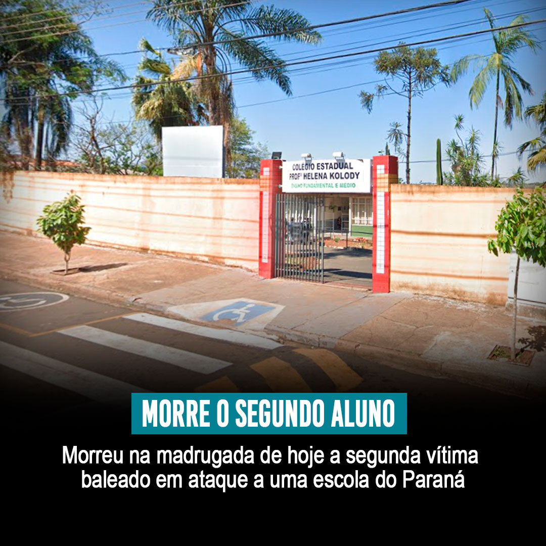 MasterWNews's tweet image. Morreu na madrugada de hoje o segundo aluno baleado em ataque a uma escola do Cambé,  Paraná
masterwnews.com/40139/

#masternews #violêncianasescolas #Cambé #paraná