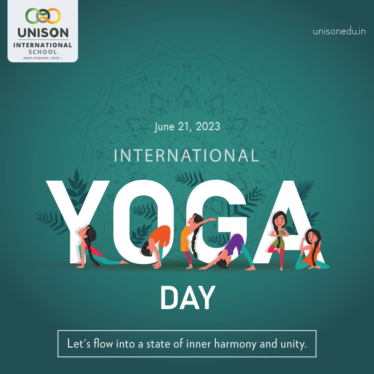 On this International Yoga Day, let's bow to the ancient practice that nourishes our body, calms our mind and awakens our spirit🌿🌞✨

#InternationalYogaDay #UnisonInternationalSchool #Excellence #Academics #ExtracurricularActivities #FutureLeaders #CBSESchool