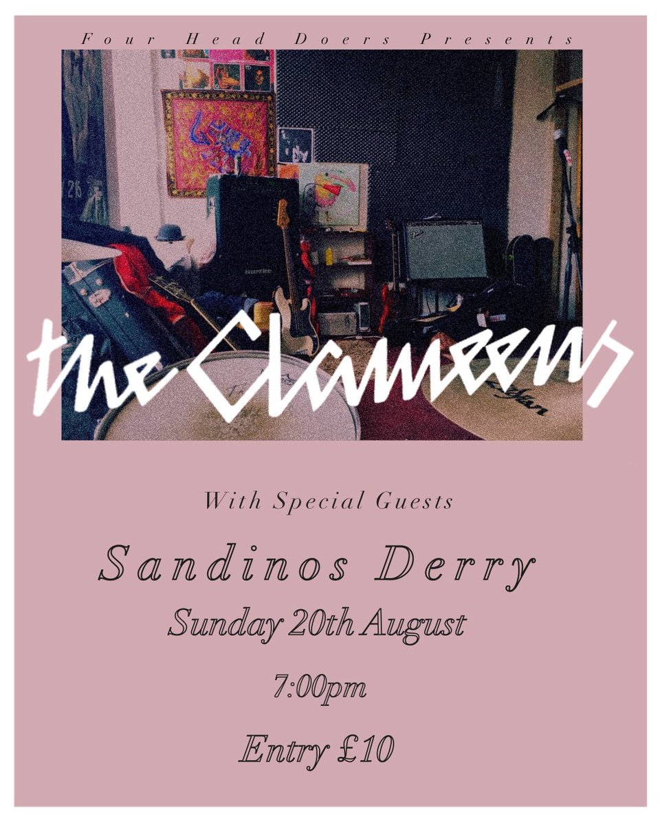 WE ARE DOING A SHOW!!

We’re buzzing to do another show for the first time in a while. 

Sunday 20th August Back Room @sandinosbarclub 

Gonna be one hell of a night 

See you there! 🔥 

TC