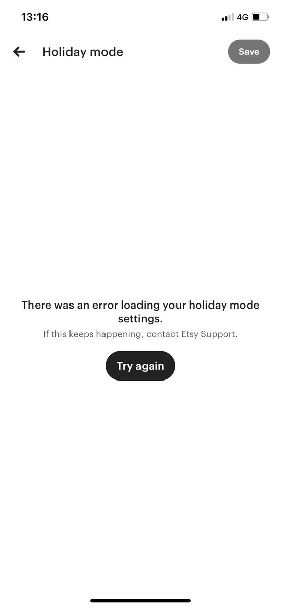 LottyLove's tweet photo. @Etsy holiday mode not working and I go away tomorrrow. Please advise. https://t.co/WiB3bO9x2e
