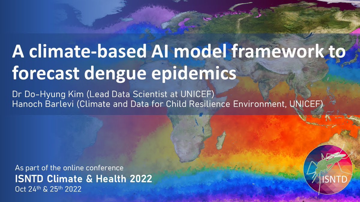 A #climate-based #ArtificialIntelligence model framework to forecast #dengue epidemics, presented by @UNICEF 
👉youtu.be/CrXJayevldU