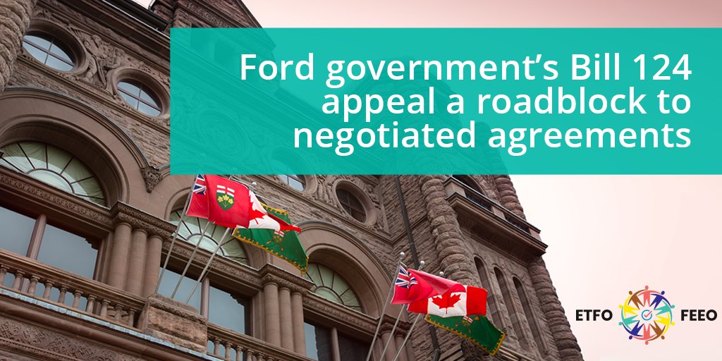 “Instead of ending its attack on workers and moving to remedy, the Ford government is doubling down on its disregard for workers’ rights and creating roadblocks to negotiated agreements. The province's appeal—in the midst of negotiations with #ETFO and other education…