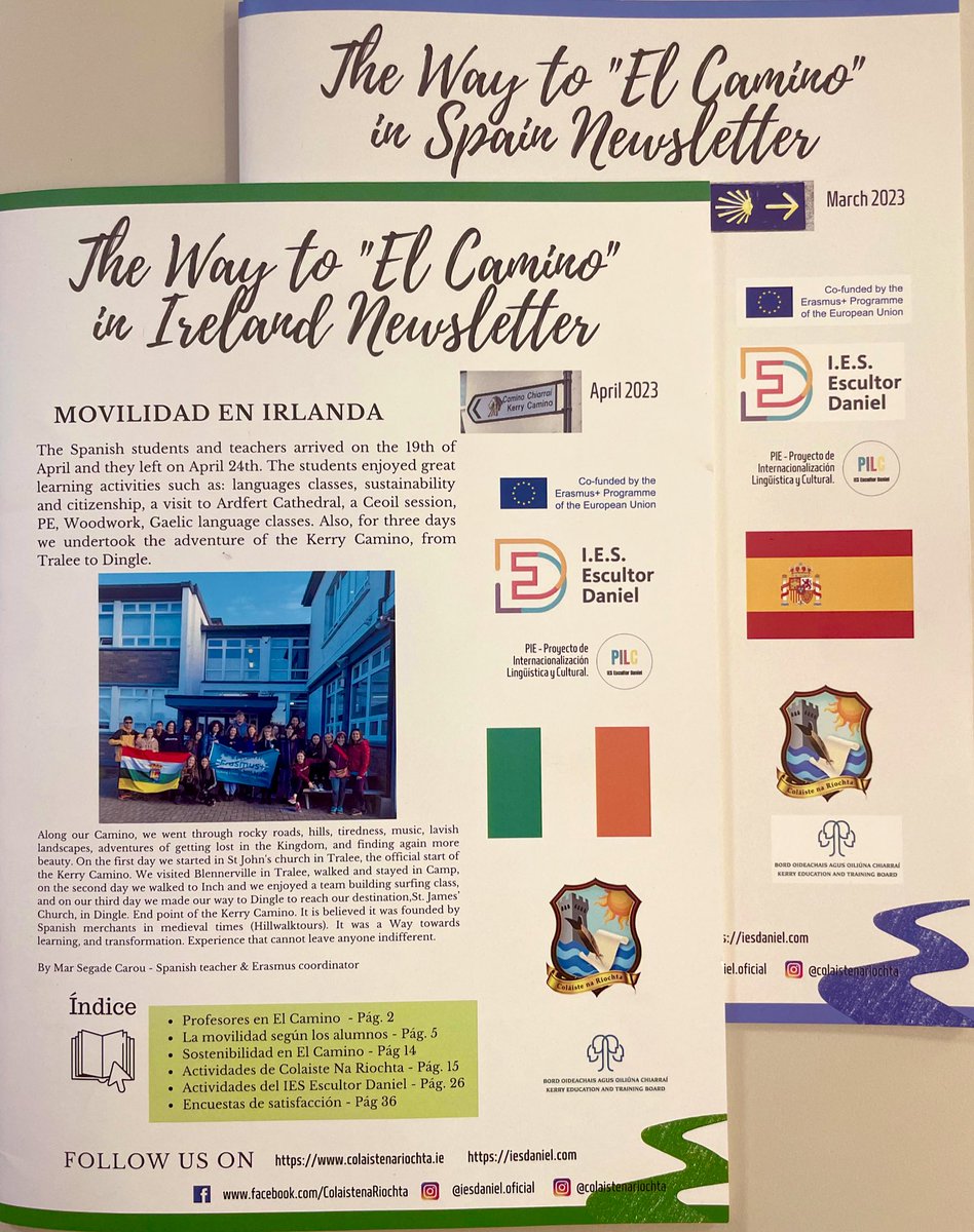 educarioja's tweet photo. Trabajazo el que nos ha presentado Eva Díez del IES Escultor Daniel 🇪🇸 como parte de un proyecto Erasmus+ KA2 🇪🇺 integrado en los Proyectos de Internacionalización lingüística y Cultural #PILC con un centro de Irlanda 🇮🇪.
¡Enhorabuena a todo el equipo docente y al alumnado! https://t.co/jgfTTnnZkF