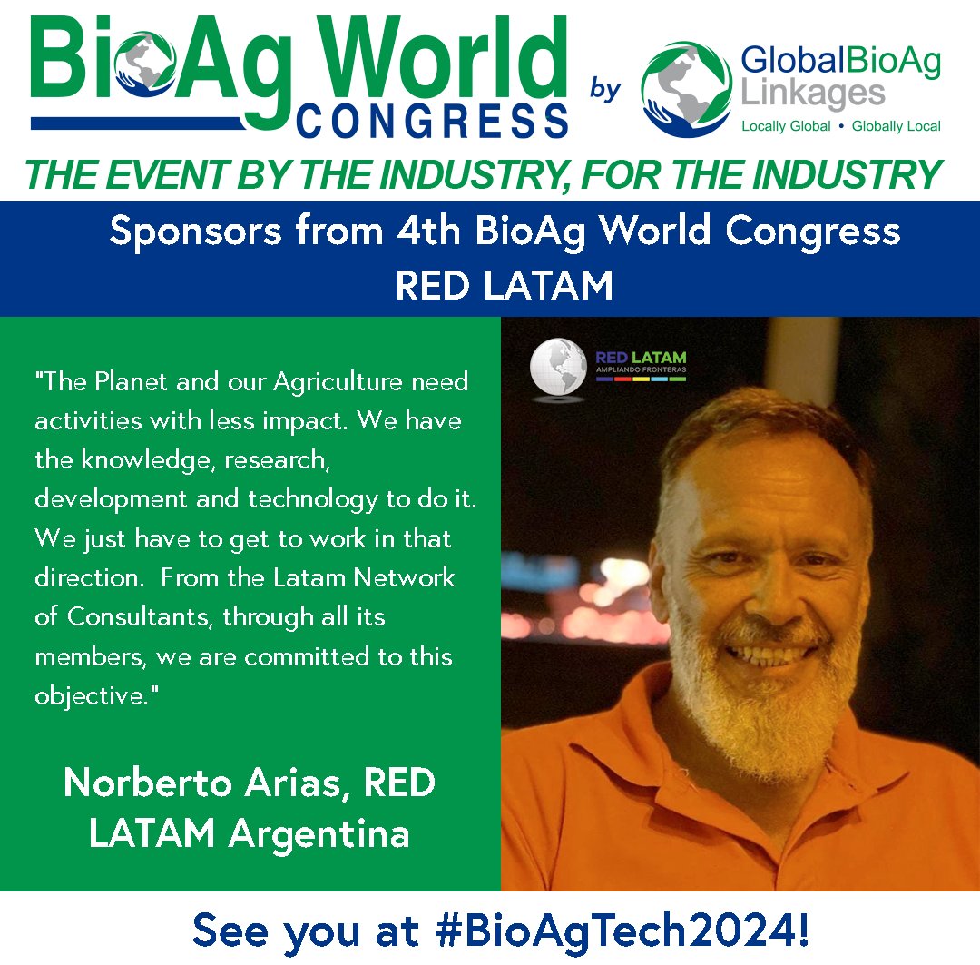 Bioaglinkages's tweet photo. 🆕RED LATAM was one of the companies attending #BAW2023
“The Planet need activities with less impact. We have the knowledge, research, development and technology to do it."
Thank you all for your participation! See you at #BioAgTech2024 ✈ https://t.co/tf9OvM0Ad0 https://t.co/Gy4JXYbA7t
