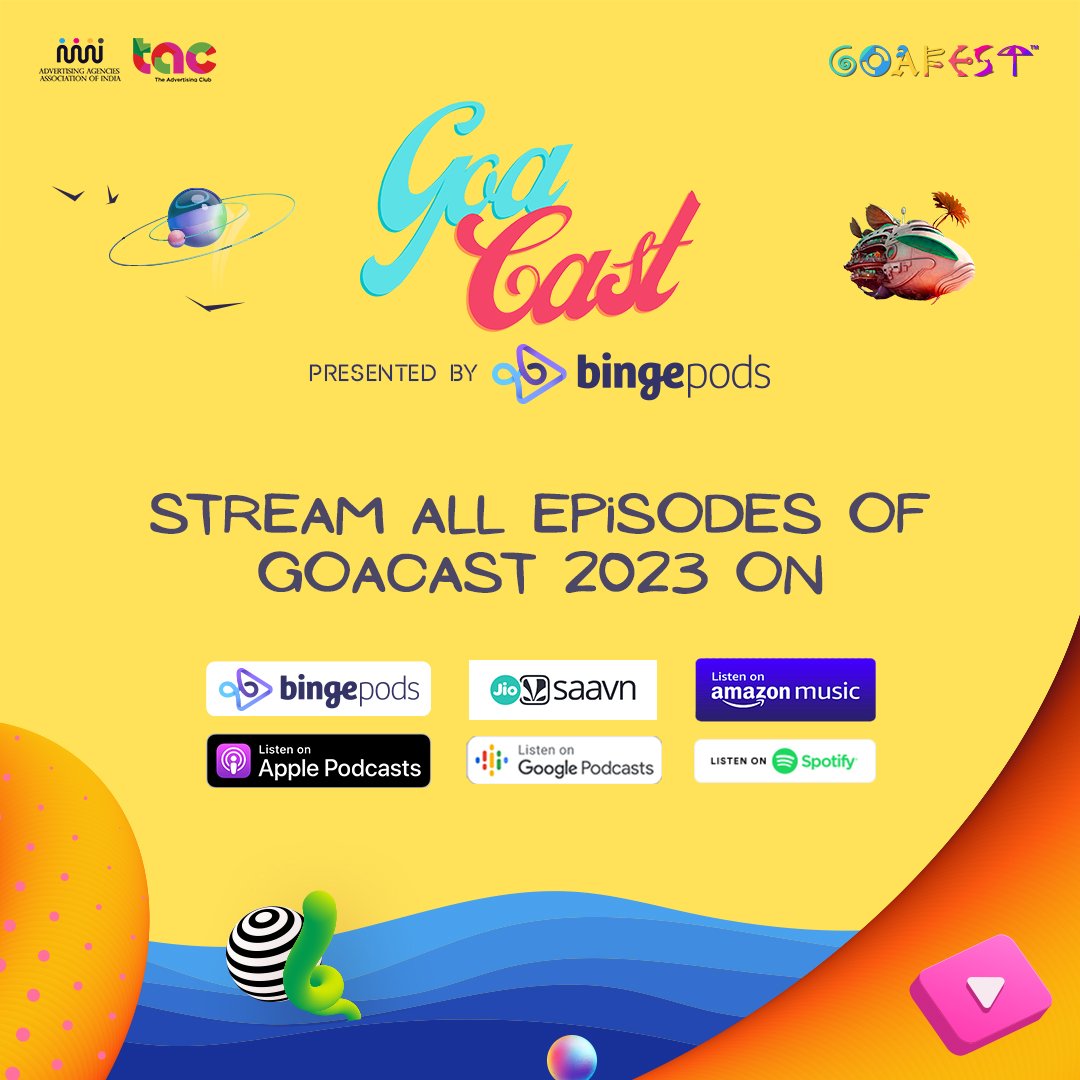 #ATTENTION: All episodes of Goacast 2023 are live. Get insights on future of creativity and much more by the industry experts one episode at a time. You don't want to miss it. Stream all the episodes now: bit.ly/GC-23 #Goafest2023 #goa2023 #Goafest #goacast #podcast