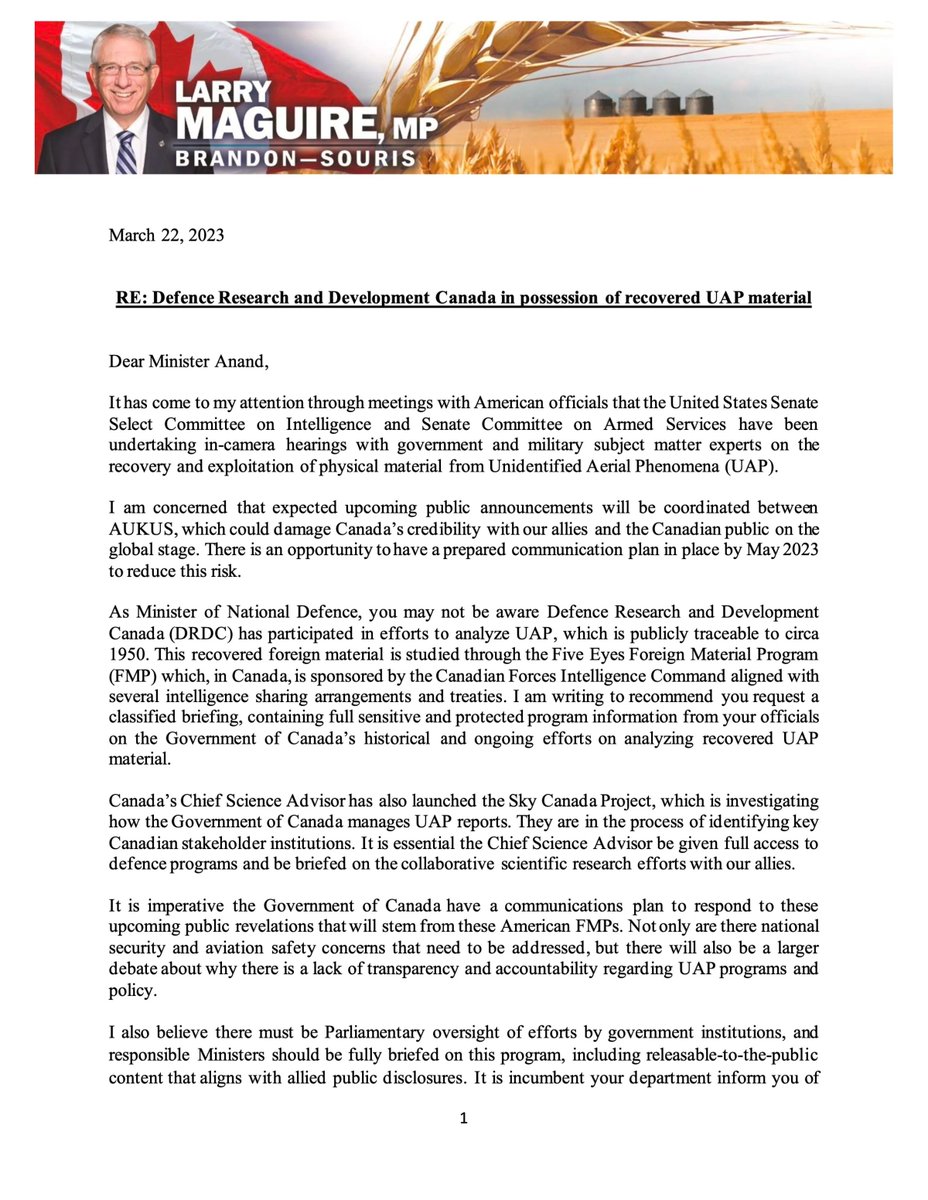 HeyCarpy's tweet photo. @LarryMaguireMP Any comment on this letter attributed to you that came to light last night? #UFOTwitter https://t.co/Sog8mwEsiW