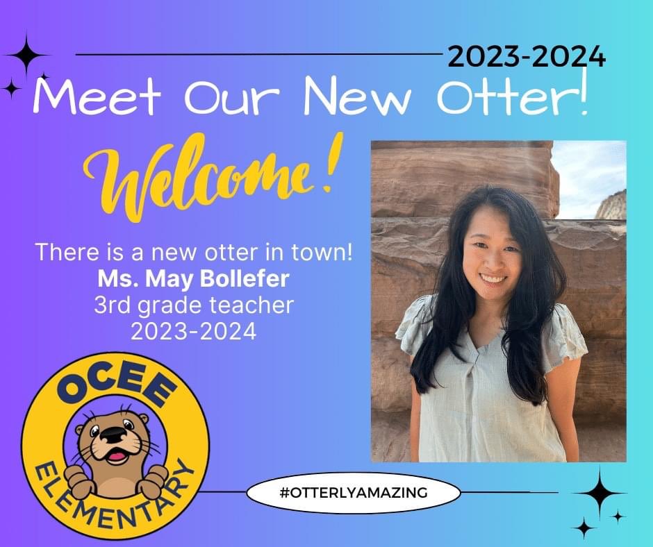 Welcome to <a href="/OceeElem/">Ocee Elementary School</a> , Ms. Bollefer!! We are thrilled that you will be part of this #OtterlyAmazing community!