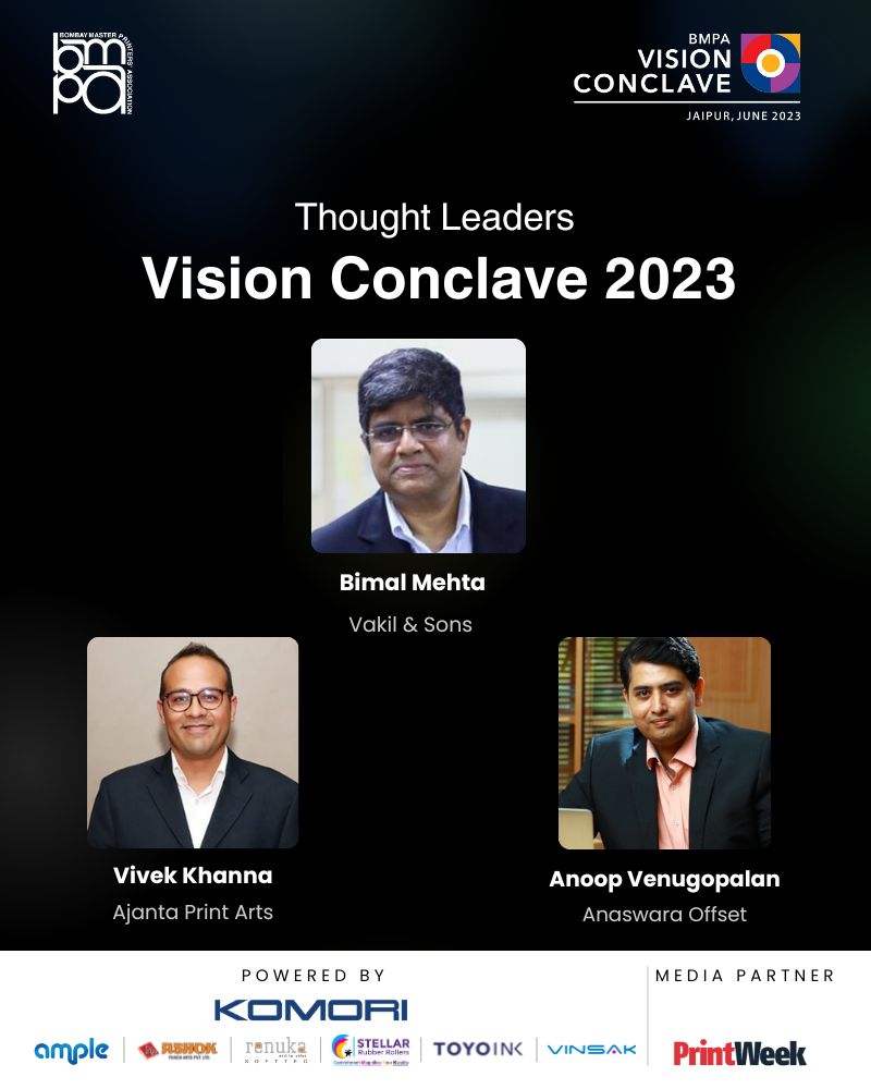 TheBmpa's tweet photo. #TeamBMPA looks forward to welcome our delegates for two power-packed days of open sharing and healthy debate.
Visit https://t.co/zzRWGyf8VZ for more details about the event.
#LetsDoMore #VisCon23 #VisionConclave2023 #Jaipur #Printing #packaging https://t.co/WReapuKC0p