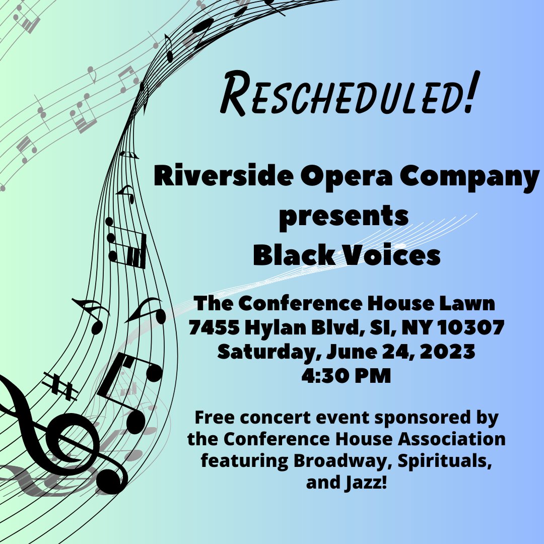 ConferenceHouse's tweet image. Come join us for Broadway, spirituals and jazz on the Conference House Lawn! Bring your friends, family, a picnic and a blanket for an afternoon of music and fun. See you there! 🎼🎤