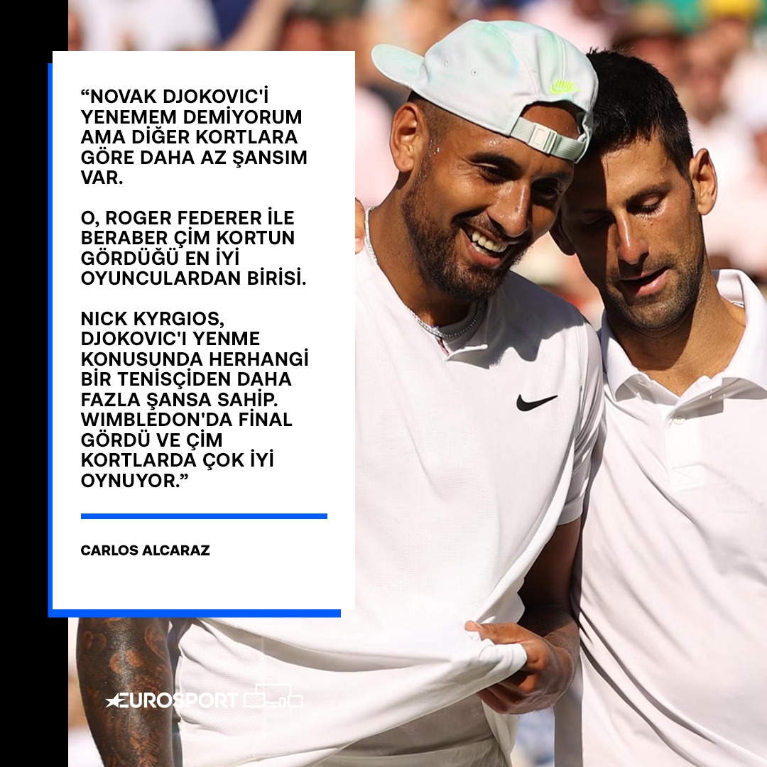 🤔Carlos Alcaraz, Novak Djokovic'i #Wimbledon'da devirebilecek 'o' kişiyi açıkladı.