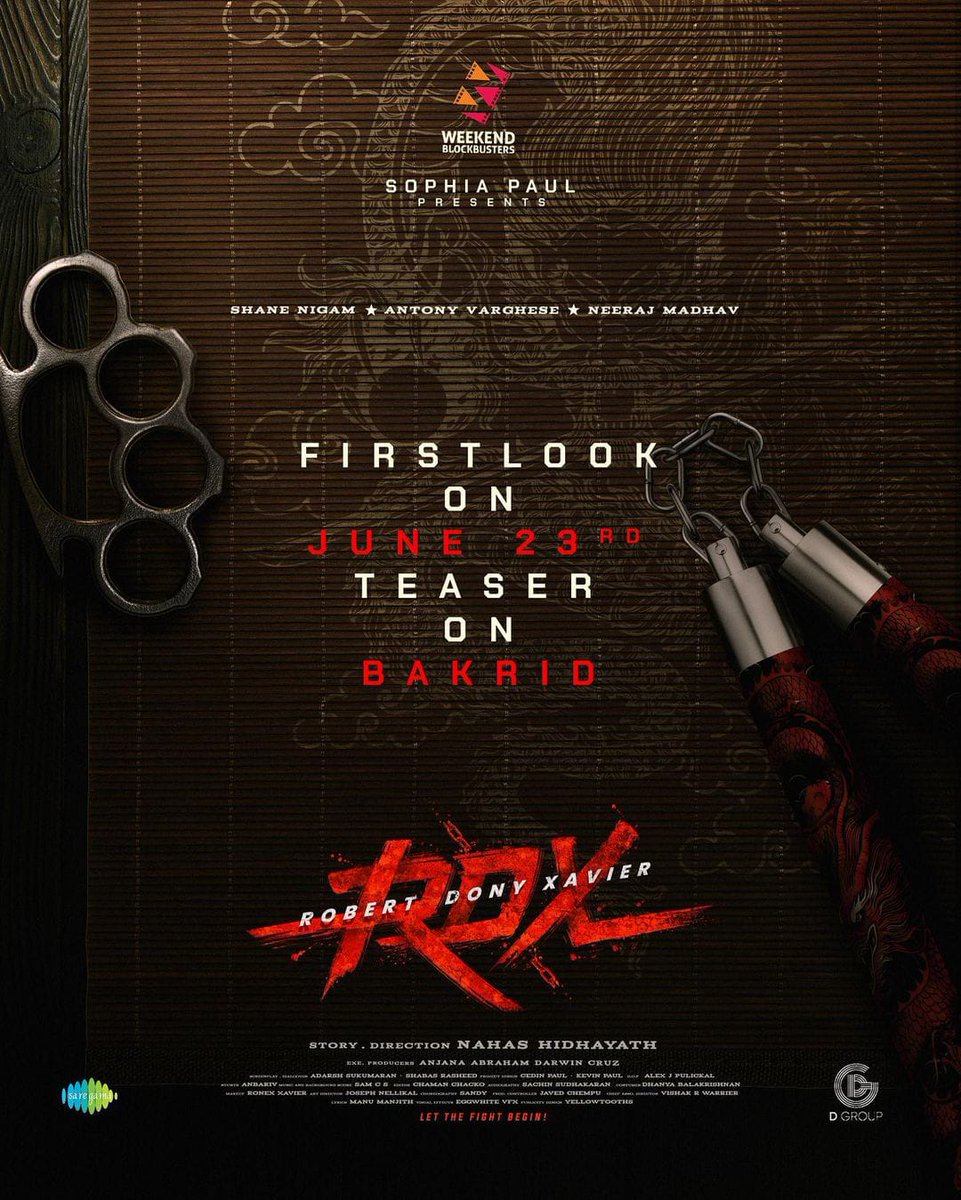 Let The Fight Begin ! 👊🔥

#RDX  First Look On June 23rd & Teaser On Bakrid ⚡,Onam Release 🔒

#AntonyVarghese #ShaneNigam #NeerajMadhav