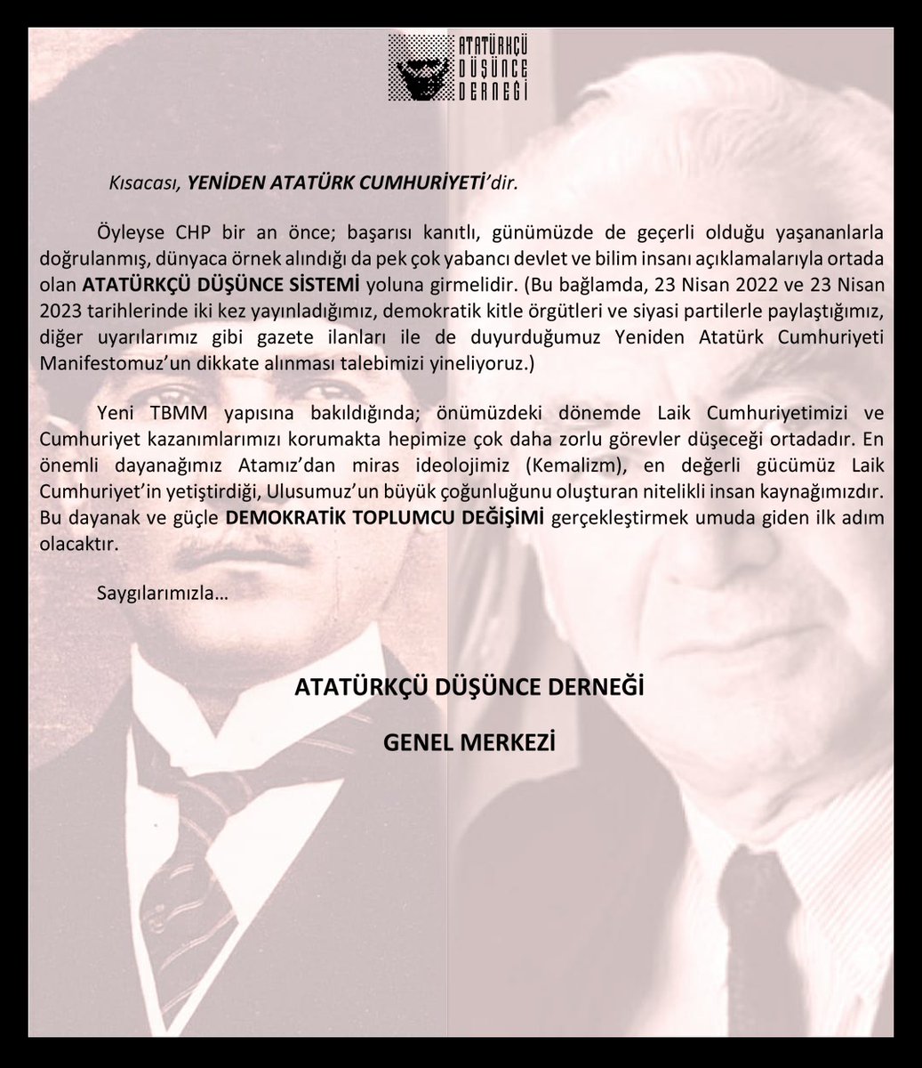 add_genelmerkez's tweet photo. Seçim yenilgisinin nedenleri ve kaçınılmaz değişim gereği ile ilgili basın açıklamamızdır. https://t.co/KO7c0LXcKG