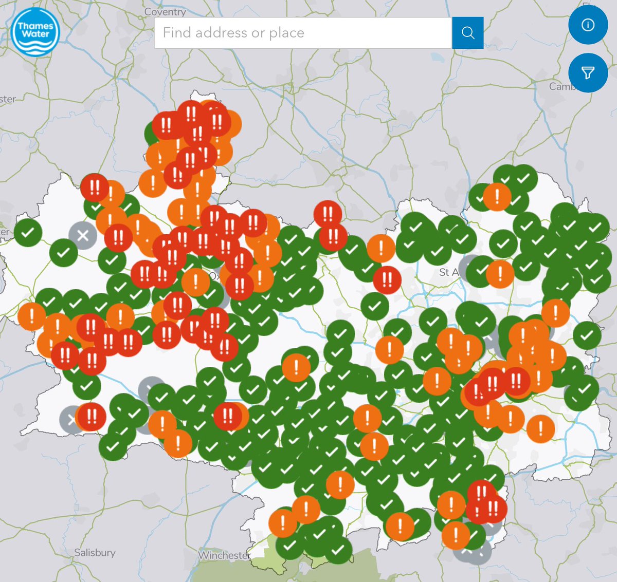 It rained.

Raw sewage now being discharged into rivers and sea at hundreds of locations.

Business as usual.