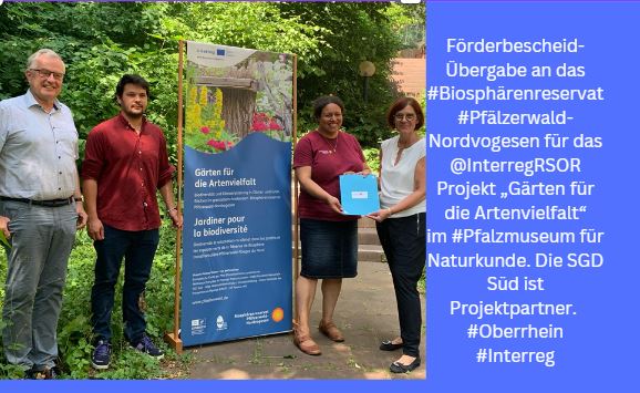 🌷Förderbescheid-Übergabe von StSin <a href="/dick_walther/">Petra Dick-Walther</a>🌿 Präsident <a href="/HannesKopf/">Hannes Kopf</a>: „Hier wird Biodiversität in privaten Gärten, öffentlichen &amp; betrieblichen Grünflächen gefördert. Das ist gelebter Klimaschutz.“ 
s.rlp.de/w9Bdr
s.rlp.de/g0CsL
@BezVerbandPfalz
<a href="/MWVLW_RLP/">MWVLW_RLP</a>