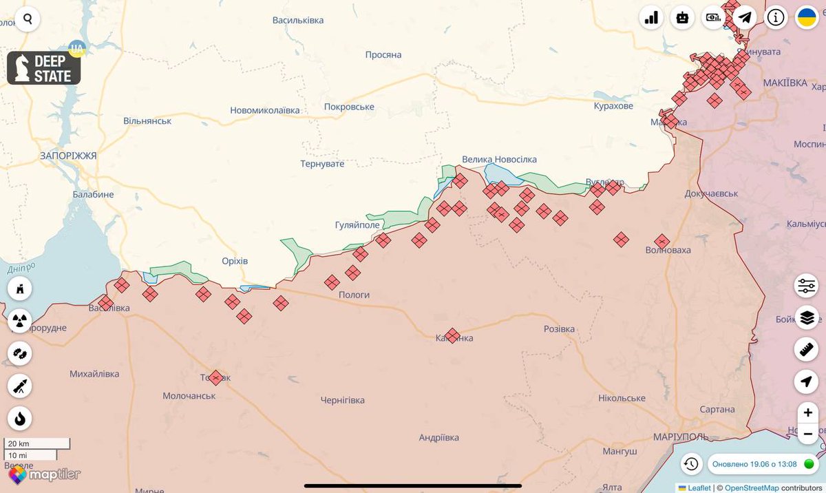 Ukrayna:

Ukrayna Silahlı Kuvvetleri, Melitopol ve Berdyansk  yönünde başarılı saldırılar gerçekleştiriyor:

Novodarivka - Priyutne
Makarivka - Rivnopil
Novodanilivka - Robotin