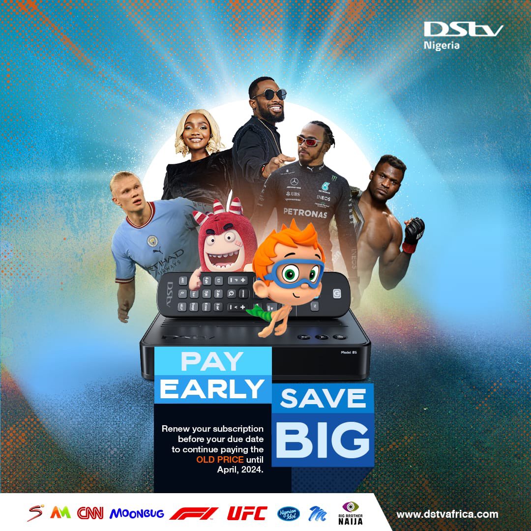 Tunnykvng's tweet photo. Make sure to renew your DStv subscription before the due date to keep paying the old price. 

#ChoosePriceLock https://t.co/TlwnYl11jj