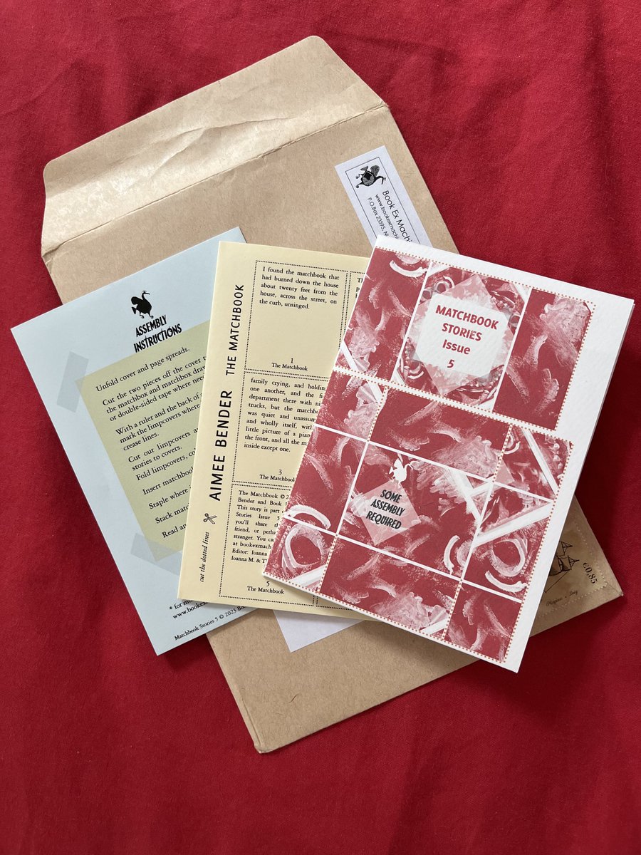 paddycash's tweet image. Received this Matchbook Stories order from ⁦@BookExMachina⁩ and ⁦@ioannaonline⁩ in the post. The most inventive flash fiction series I’ve had the pleasure of assembling: four short stories, all just big enough to fit in a matchbook. Issue 5 out now.