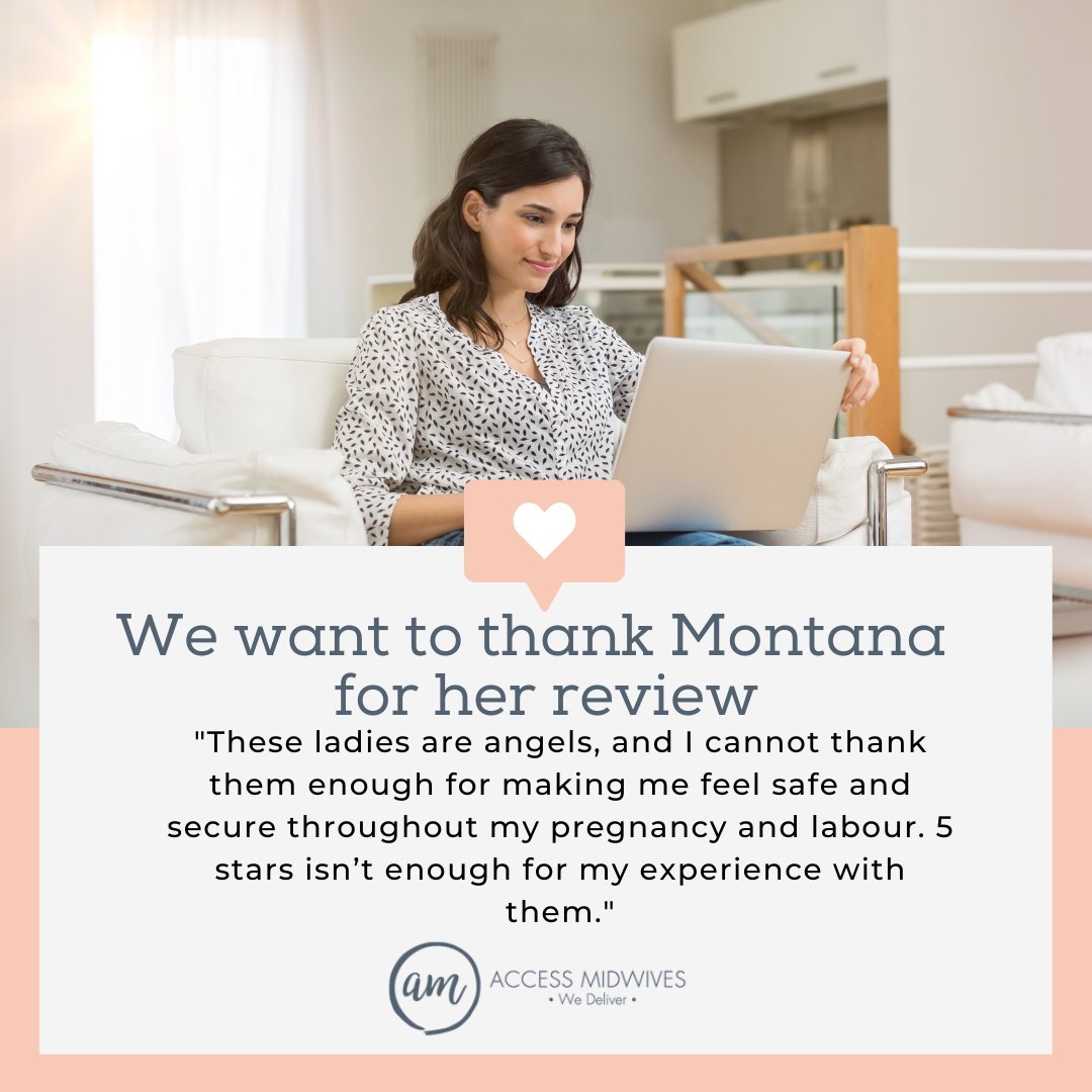We want to thank Montana for her website testimonial. 

'These ladies are angels, and I cannot thank them enough for making me feel safe and secure throughout my pregnancy and labour. 5 stars isn’t enough for my experience with them.'

bit.ly/2SZjZQW
#accessmidwives