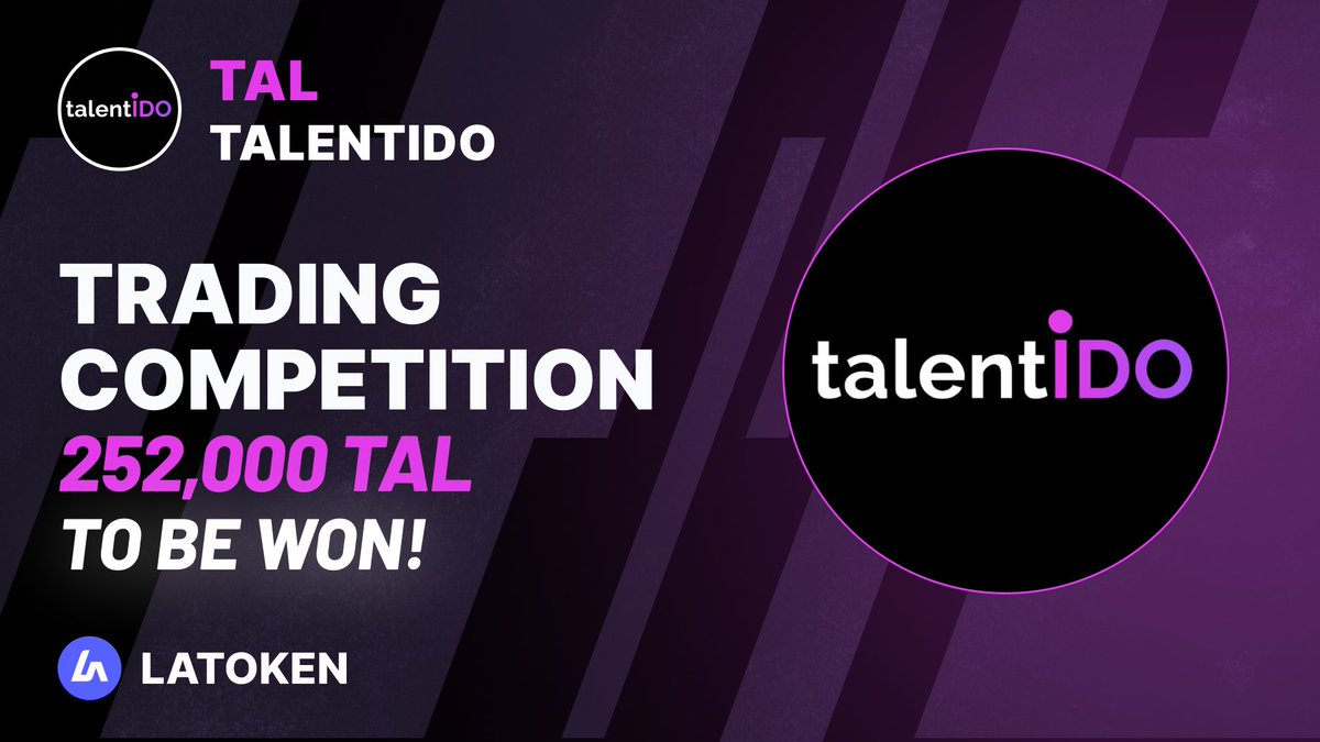 Latoken_cex's tweet photo. 🏆 TALENTIDO (TAL) Trading Competition on #LATOKEN 

✅ Trade a minimum amount of 1450 TAL tokens.
🔥 600 eligible traders will get a share of 252000 TAL tokens.
✅ Tag 5 Friends and Retweet.
🎁 Distribution will start on 27th June.

JOIN #COMPETITION👉 https://t.co/TsPzfGN0br https://t.co/vSlmI2u1zQ