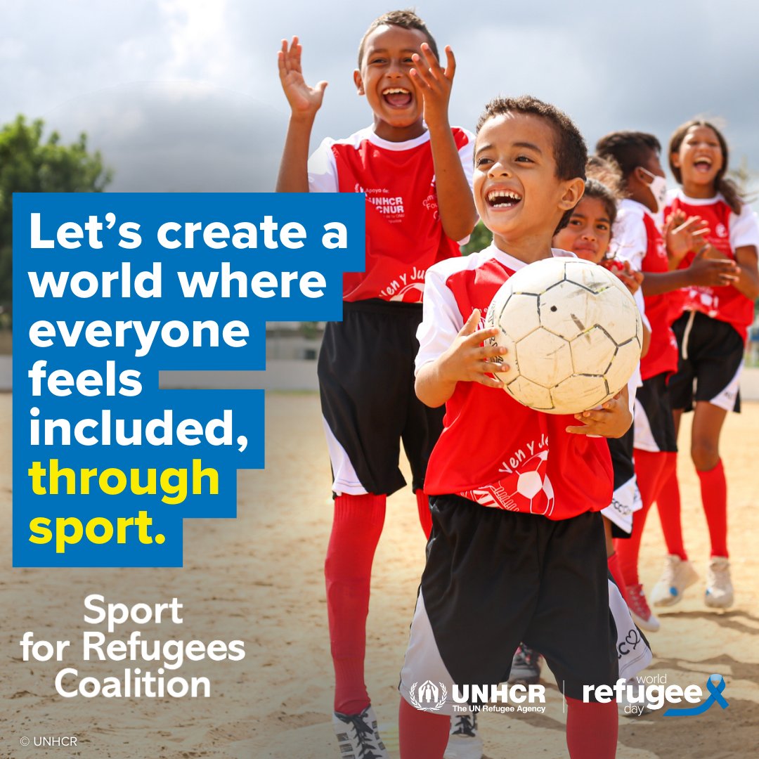 Official_UOC's tweet photo. Today we commemorate #worldrefugeeday2023. This day focuses on solutions for refugees and the power of #inclusion.
The most effective way to support refugees is by including them in communities were they have found safety.
#Gameconnect
#worldrefugeeday2023
#Sport4Protection https://t.co/0OffgfLfiv