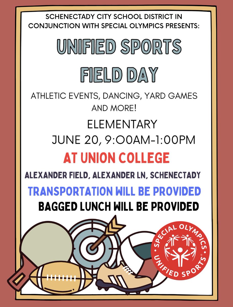 AnibalSolerJr's tweet photo. Today and tomorrow Schenectady chooses to include! Unified Sports day in parternship with @SpecialOlympics ❤️🤍💙#SchenectadyRising #SchenEquity #Inclusion https://t.co/fpY3LhYhwY