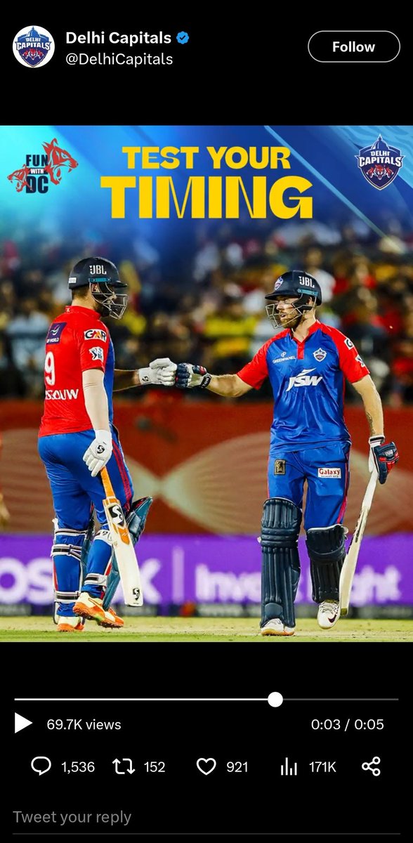 Vishnu3201's tweet photo. @DelhiCapitals @PhilSalt1 @Rileerr Got it 🤙 https://t.co/3hCozf8som