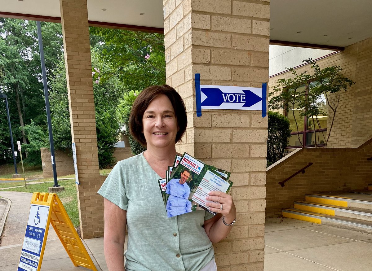 JohnNowadly's tweet photo. A mother's love has no limits and my mom's includes working the polls! If you're in Orange, please be sure to say hello to my mom, Kathy, before you cast your ballot!  #GOTV https://t.co/VKLlFH6xCW
