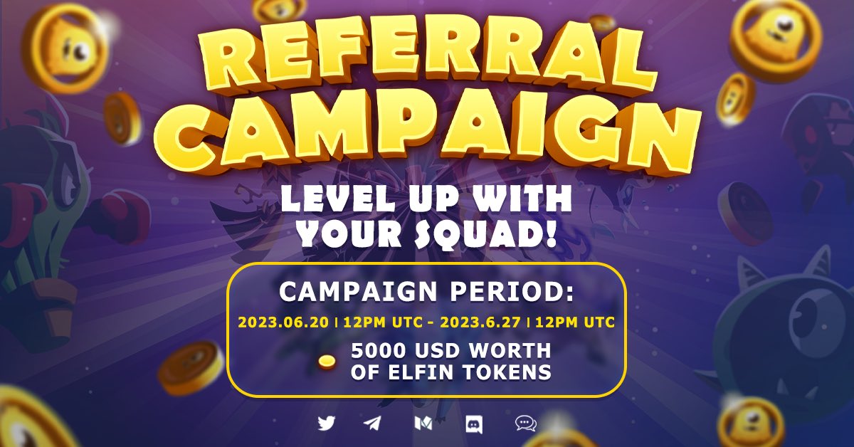 1/2 Earning points to reach up the leaderboard? Here's another chance to sweep it up with our in-game tasks! 🎖

🔥 Do it with the #ElfinKingdom Referral Program - Level up with your squad!🔥

🌟 Invite your squad to the game and earn points now! The more points you get, the…