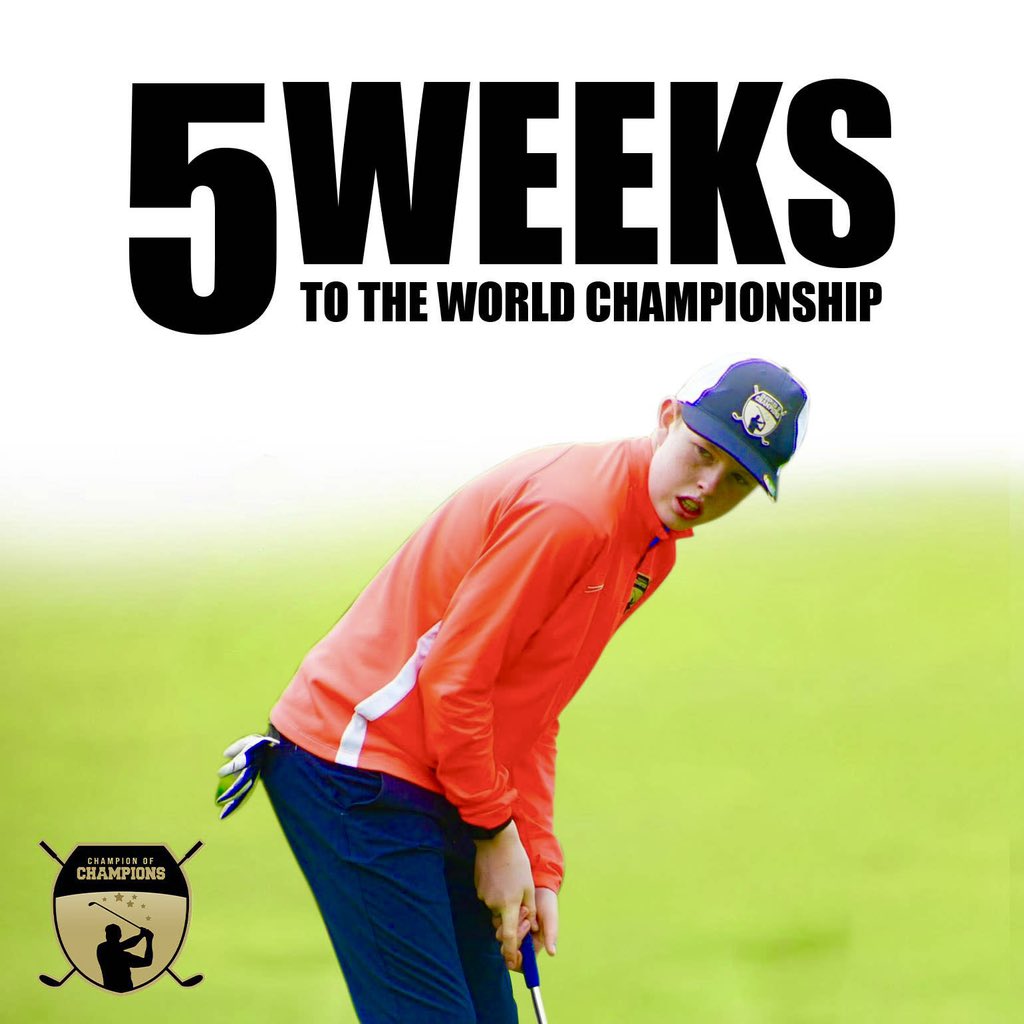 🌍 𝟱 𝗪𝗘𝗘𝗞𝗦 𝗧𝗢 𝗚𝗢 🌎

The countdown is well and truly on until 250 VIP Competitors from over 40 countries takes part in the World’s Biggest Junior Champions Invitationals 🏆

worldchampionship.golf