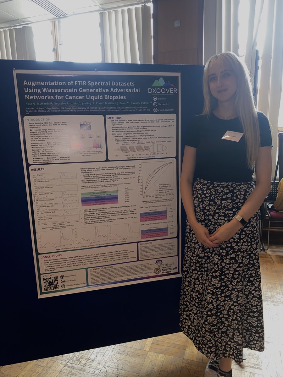 Dxcover Data Scientist, Rose McHardy, is presenting her research on the use of WGANs in Cancer Liquid Biopsy at the Scottish Computational Chemistry Symposium at the University of Glasgow today. 

@RoseMcHardy #CancerDiagnostics #LiquidBiopsy