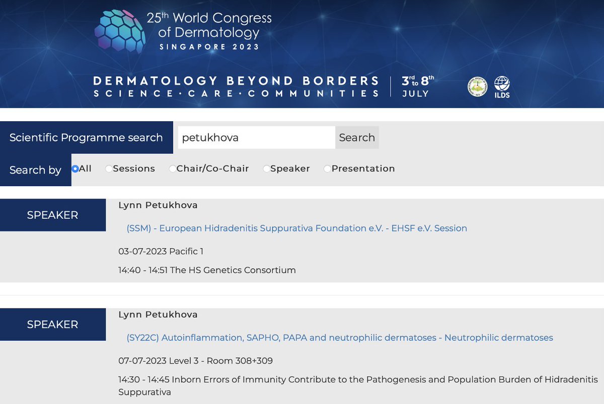 LynnPetukhova's tweet photo. Looking forward to sharing updates about the work we are doing to improve our knowledge about #HidradenitisSuppurativa causes and cures at #WCD2023Singapore https://t.co/fC1k9bSztY