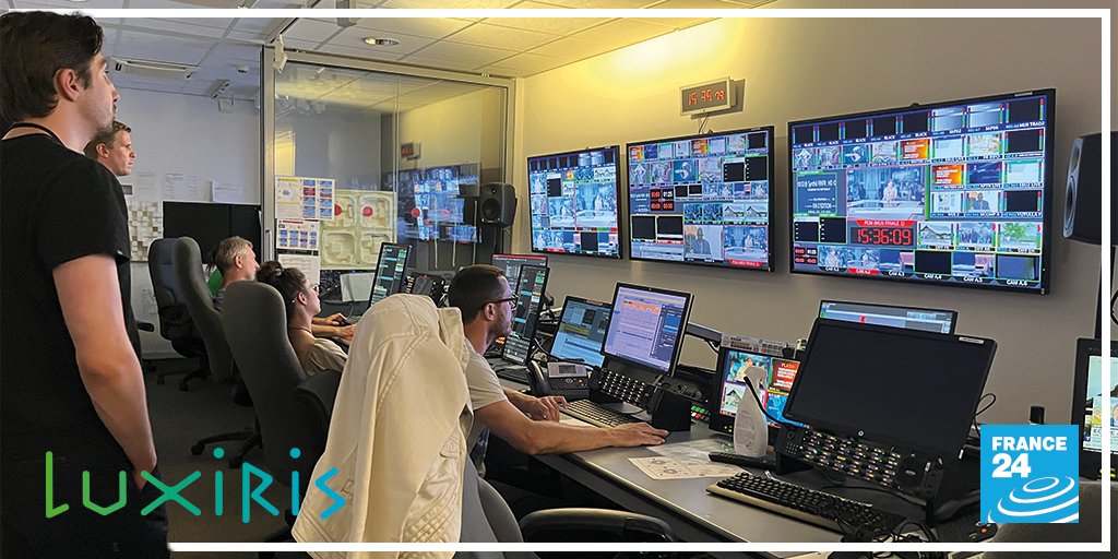 Merci à toute l'équipe <a href="/LuxirisTV/">Luxiris</a>  sur le pont pour la mise en production ce week-end, du nouveau système d'habillage de production des 3 antennes de <a href="/FRANCE24/">FRANCE 24</a> et à l'accompagnement <a href="/askida_taldea/">Aski-da Taldea</a>.
Merci à Célian, Rémi, Hugo, Amandine, Nadia, Nicolas et Guillaume.